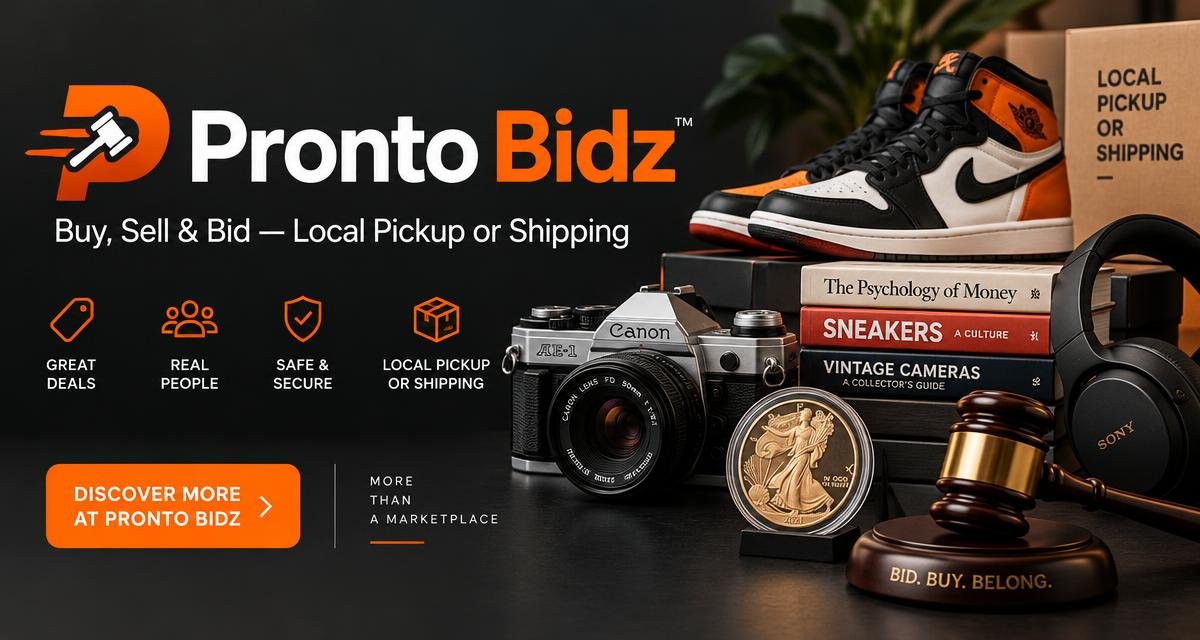 Pronto Bidz | Buy, Sell & Bid on Local Auctions